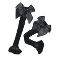 thumbnail image 4 of Chaussettes Résille pour Femmes Chaussettes Hautes en Maille Bas de Mode avec Noeud en Satin, 4 of 5