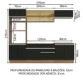 thumbnail image 3 of Cocina Integral Completa Modular Madesa Glamy 270cm MN 07, 3 of 5