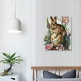 thumbnail image 4 of Nawypu  Canvas Wall Decor Rabbit Sitting On An Easter Egg With Flowers Animal Poster Wall Decor Cute Print Picture Paintings for Living Room Bedroom Wall Decorations, 4 of 5