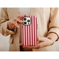 thumbnail image 2 of Vertical Pink & Red Striped Tough Phone Case – Retro Aesthetic Protective Cover for iPhone 16/15/14/13/12/11 Pro Max, Samsung Galaxy S25/S24/S52, 2 of 5