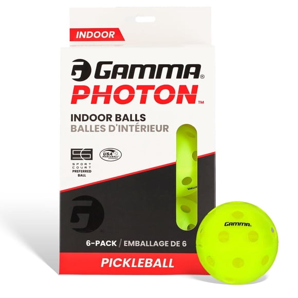 Bolas de Pickleball Gamma Sports Verde óptico Alta Visibilidad 6 Pack