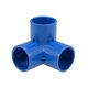 thumbnail image 1 of Conector de tubo en ángulo de 3 vías, grado de mobiliario, accesorios de esquina en forma de T de 1 pulgada, azul, 5 piezas, 1 of 3