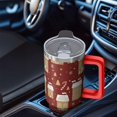 thumbnail image 4 of 40 Oz Plaid Christmas Tree Tumbler With Handle, Coffee Travel Mug Cup, Holiday Present, 4 of 4