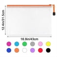 thumbnail image 2 of Bolsa de malla para guardar archivos con cremallera, transparente, para envíos y almacenamiento de datos., 2 of 4