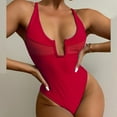 thumbnail image 2 of VerPetridure One Piece Bathing Suits for Women Women's Bikini Solid Set Swimsuit One Piece Filled Bra Swimwear Beachwear, 2 of 6