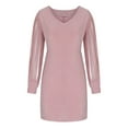 thumbnail image 3 of Blczomt Sparkly Womens Dresses Long Sleeve Birthday Party Mini Pink Bodycon V Neck Sequin Sexy Dress, 3 of 4
