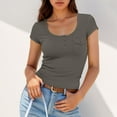 thumbnail image 2 of OSOLU Women Solid Color Summer Casual Camisoles Tanks For Everyday Wear Use Short Sleeve Design Fashionable Dailywear, 2 of 5