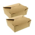 thumbnail image 2 of 45oz Kraft Paper Take Out Container To Go Boxes Leftover Containers, 2 of 2