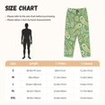 thumbnail image 2 of Pajama Pants Women, Green Yellow Paisley Sweatpants Soft Sleep Lounge Pants, Casual PJ Bottoms Pants with Pockets, 2 of 5