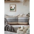 thumbnail image 3 of Waterproof Outdoor Throw Pillows with Inserts 18"x18", Brown Grey Soft Decorative Pillowcases for Couch Bedroom, Vintage Stripe Farmhouse Wood Grain Ombre Pillow Covers for Sofa Living Room, 3 of 8
