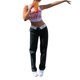 thumbnail image 1 of Txlixc Pantalones de cintura baja para mujeres, pantalones de cremallera impresos Txlixc moda, 1 of 5