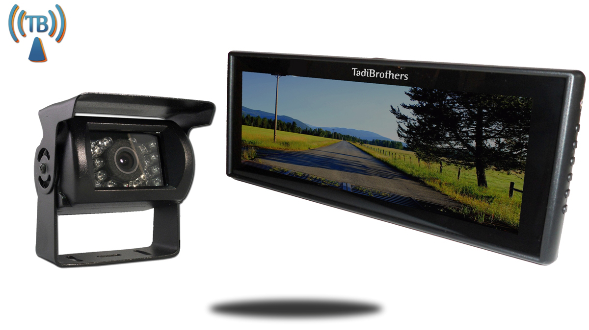 Tadibrothers 9 Inch Mirror with Wireless 120 Degree RV Backup Camera