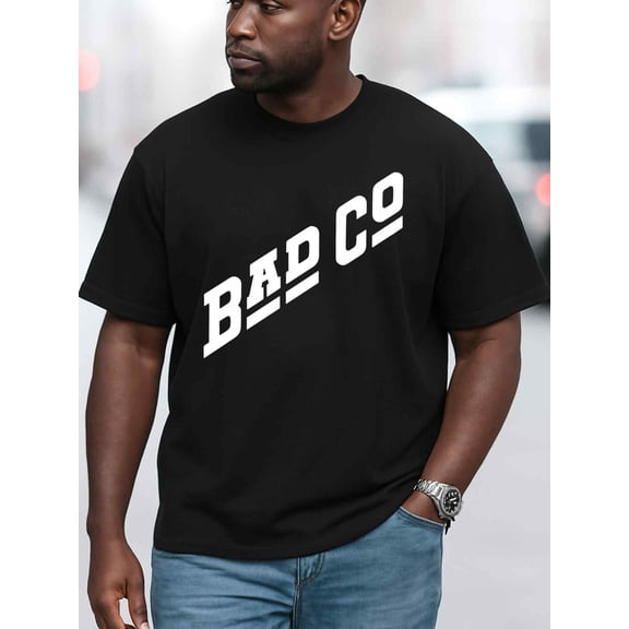 Greenink Bad Co. Bold Graphic Tee Men's funny t shirts black short funny t shirts For summer Fall Hip-hop streetwear Classic Unisex Shirt Graphic tshirts