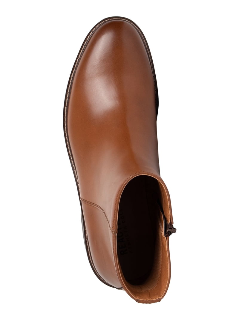 REACTION KENNETH COLE Mens Brown Comfort Ely Round Toe Block  display picture 3