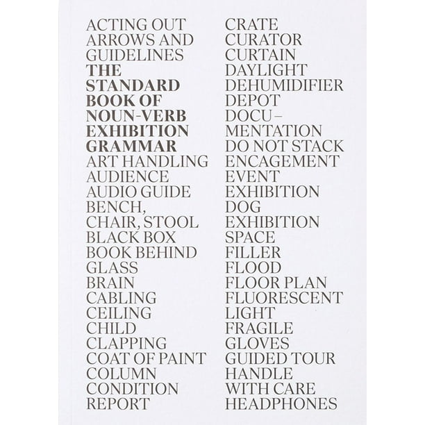 The Standard Book of NounVerb Exhibition Grammar