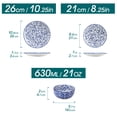 thumbnail image 6 of Malacasa 12 Pcs Dinnerware Sets, Ceramic Plates and Bowls Sets for 4, Scratch Resistant Dishes Set, Dishwasher & Microwave Safe, Vine Flower, 6 of 7