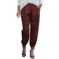 thumbnail image 5 of Sngxgn Women Pants Stretchy Work Slacks Casual Straight Leg Trousers with Pockets(White,L), 5 of 7