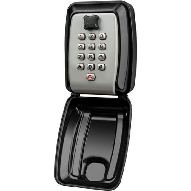 Caja de seguridad para llaves de pared, solución de almacenamiento de llaves con combinación de botón pulsador, caja de seguridad para llaves de gran capacidad con código reiniciable, caja de