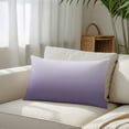 thumbnail image 3 of Purple Ombre King Size Pillow Cover, Pillowcase Protectors with Zipper, Breathable Decorative Throw Pillow Case Cover, White Gradient Modern Abstract Art Pillow Shams for Couch Sofa 20x36Inch, 3 of 8