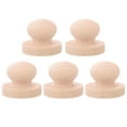 thumbnail image 1 of Miangastore 5pcs 5cm Stamp Wooden Round Handle DIY Stamp for Scrapbooking Craft Diary, 1 of 8