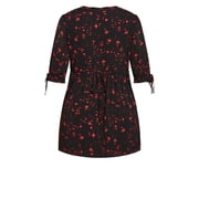 CCX Womens Plus Aaliyah V-Neck Short Fit & Flare Dress