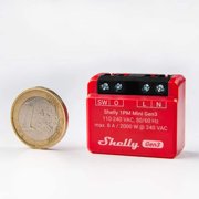 Shelly 1PM Mini Gen3 | WiFi & Bluetooth Smart Switch Relay, 1 Channel 8A with Power Measurement | Home Automation | Compatible with Alexa & Google Home | iOS Android App | No Hub Required