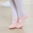 thumbnail image 2 of Stelle Ballet Shoes Highly Elastic Canvas Ballerina Dance Slippers for Toddler Girls Little Kid,Ballet Pink, 2 of 5
