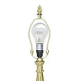 thumbnail image 5 of Rainbow Art Glass Lily Metal Lamp Base, Bright Gold Finish, Nicely Weighted, 13" Tall, 5 of 5