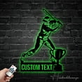 thumbnail image 4 of Handmadetneonsign Custom Baseball Player With Cup Metal Wall Art LED Light - Personalized Baseball, 4 of 5