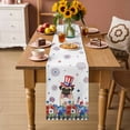 thumbnail image 2 of 4th of July Table Runner 72 Inches, Independence Day Patriotic Flowers Dogs Bed Runner Dresser Scarves Tabletop for Indoor Outdoor Parties/Ceremony/Banquet, 14" x 72", 2 of 9