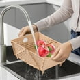 thumbnail image 4 of Collapsible Expandable Kitchen Strainer For Washing Fruits Vegetables Multipurpose Foldable Food Filter Mesh Colander Guard for Trapper Stainless No Hole Mesh Strainer Mesh Strainer Bathroom Kitchen, 4 of 4