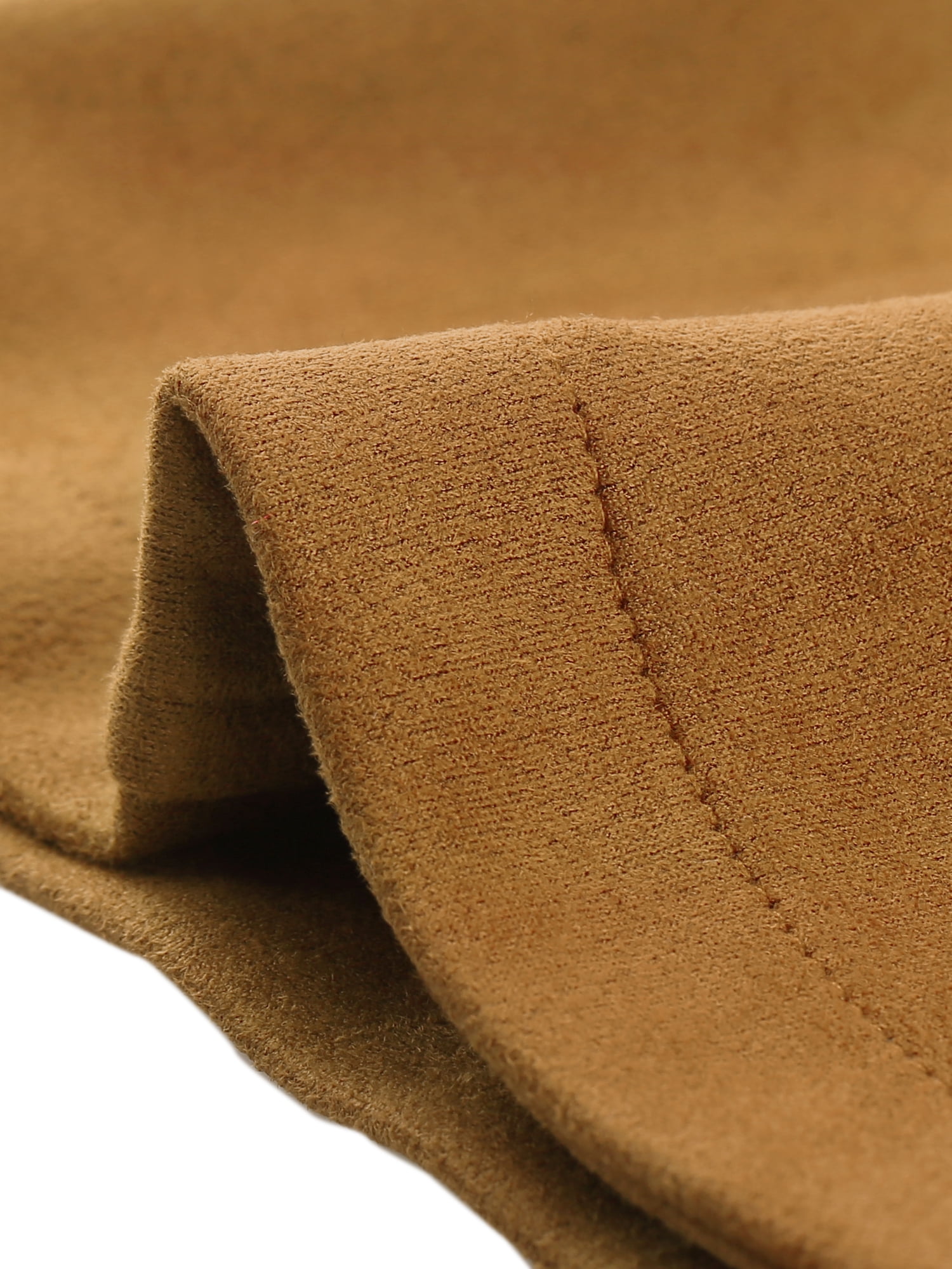 DARING DIVA Women's Faux Suede Female Short Jacket Outwear Vest M Camel
