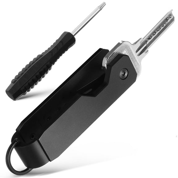 LOLIPPYY Durable Black Aluminium Alloy Key Organizer for Men Multi Functional Metal Key Holder