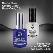 Seche Clear and Vive Gel Top Coat Nail Polish Duo Pack, Base Coat & Top Coat, 14 mL Each