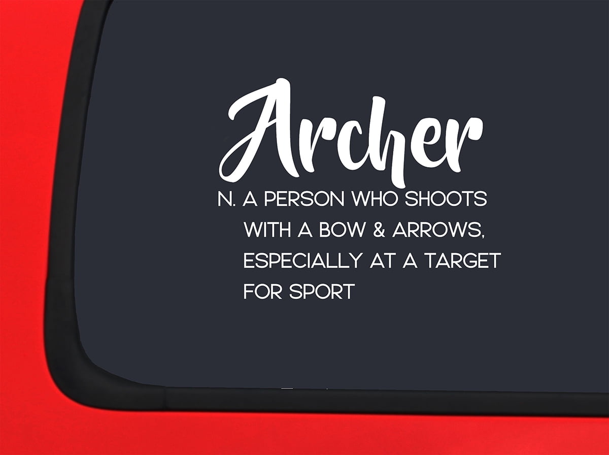 Car Sticker Archer Noun Definition Sport Bow And Arrow Bullseye Car