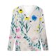thumbnail image 4 of Puntoco Casual Mujer Cuello en V Verano Sexy Gradiente Estampado Regular Mujer Manga larga top Puntoco Puntoco-5191, 4 of 5