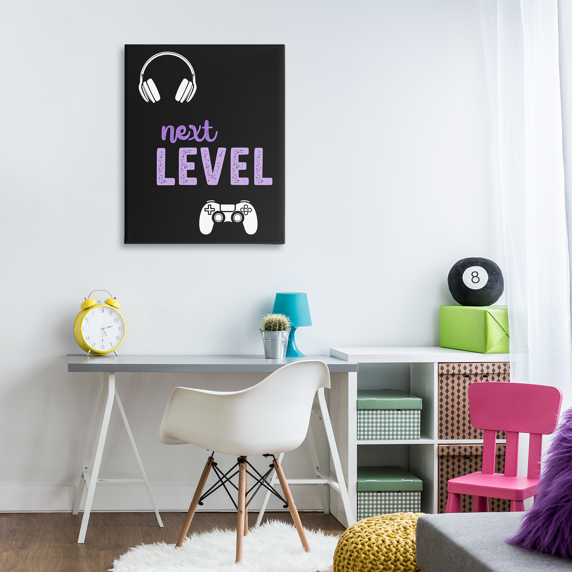 Next Level Headset & Controller Canvas Wall Art, design by Christine Simpson Art