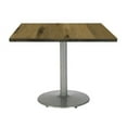 thumbnail image 4 of KFI Studios Urban Loft 3.5' Square Dining Table, Espresso, Silver Base, 4 of 4