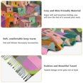 thumbnail image 5 of FORMRS Womens Scarf Winter Soft Long Big Warm Shawls Wrap Tassel Scarves, Purple Cityscape Painting, 5 of 9