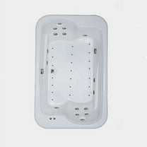 WaterTech Acrylic 72 in. x 45 in. Drop-In Whirlpool and Air Bath Combination Tub - Biscuit