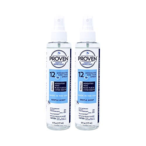 Proven Insect Repellent Spray Protects Against Mosquitoes, Ticks and Flies 6 oz, Gentle Scent