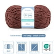 thumbnail image 6 of CBC Perfectly Posh Chenille Yarn for Knitting, Crocheting and Amigurumi - 2 Pack (7 oz / 200 g, 233 yards Each Skein), Chocolate Fudge, Gauge 5 Bulky, 6 of 9