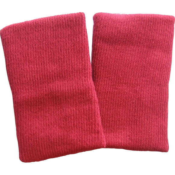 KneeBees Double Layered Cotton Knee Pads For Kids. Soft, Breathable, Adjustable. (6m to 5y) (Dark Red)