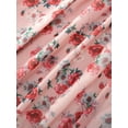 thumbnail image 5 of Seyurigaoka Family Matching Dresses, Mother and Daughter Off Shoulder Flower Pattern Summer Seaside Clothing, 5 of 6
