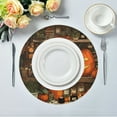 thumbnail image 5 of Round Placemats Set of 6 Heat Resistant Washable Kitchen Table Decorations 15.4in Halloween Grocery, 5 of 7