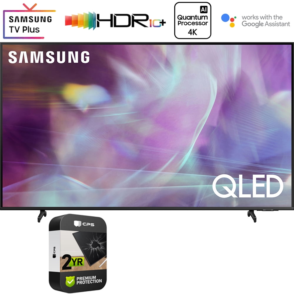 Samsung QN60Q60AA 60 Inch QLED 4K UHD Smart TV (2021) (Renewed) Bundle with 2 Year Premium Extended Protection Plan