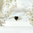 thumbnail image 4 of Rosec Jewels Lab Created Black Diamond Heart Engagement Ring - 8 mm - Black and White Diamond Ring - AAAA Grade - with Jewelry Box, 18K Yellow Gold, US 12.50, 4 of 9