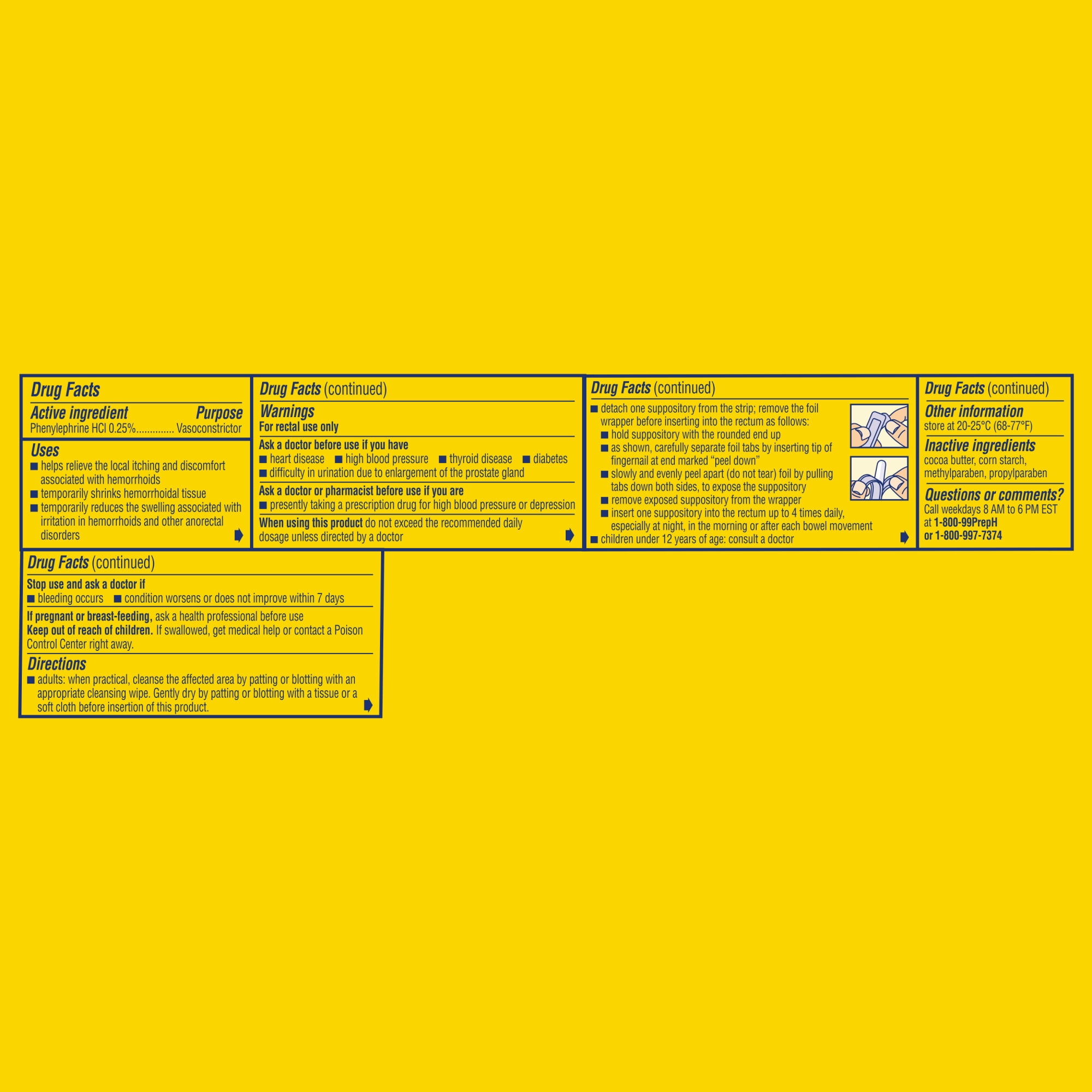 (3 pack) Preparation H Hemorrhoid Suppositories for Itching and Discomfort Relief - 24 Count
