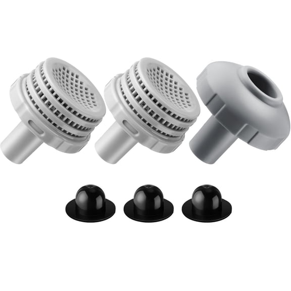 TAPDRA Pool Water Jet Connector Kit 25022E Includes Strainer Connectors Grids Inlet Nozzle Hole Plugs for Above Ground Pools ABS