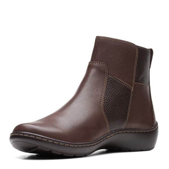Clarks Women's Cora Marigold Ankle Boot - Suede With OrthoLite Footbed & Side Zipper 2 thumbnail image